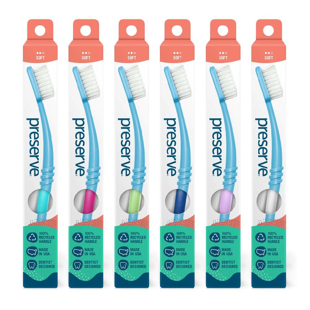 preserve Toothbrush in Paperboard Package | 6-pack