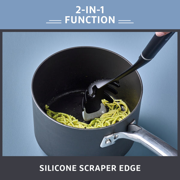 Prestige 2-in-1 Kitchen Utensil - Pasta Server With Silicone Edge