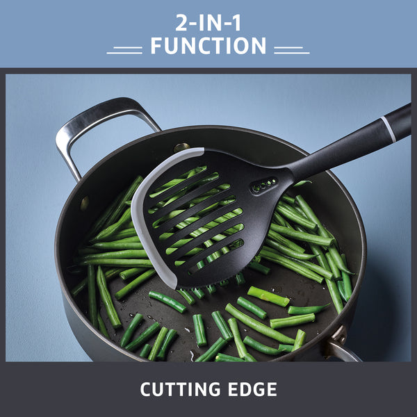 Prestige 2-in-1 Kitchen Utensil - Skimmer With Silicone Edge