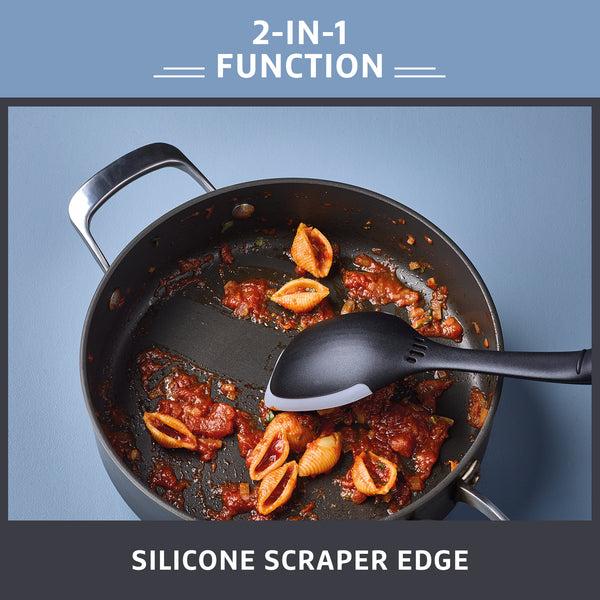 Prestige 2-in-1 Kitchen Utensil - Solid Spoon With Silicone Edge