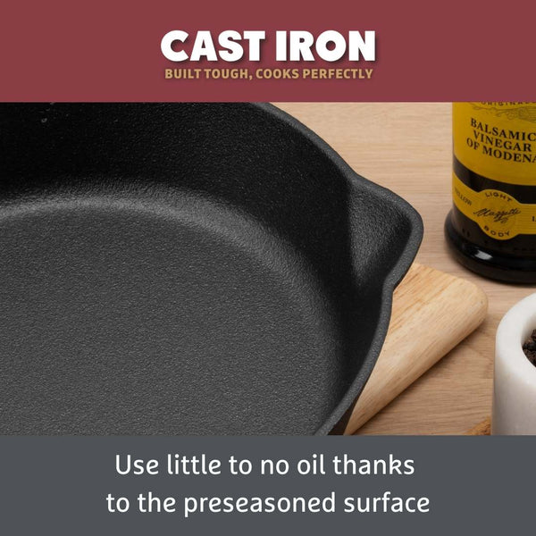 Prestige Cast Iron: Frying Pan With Dual Handle - 26cm