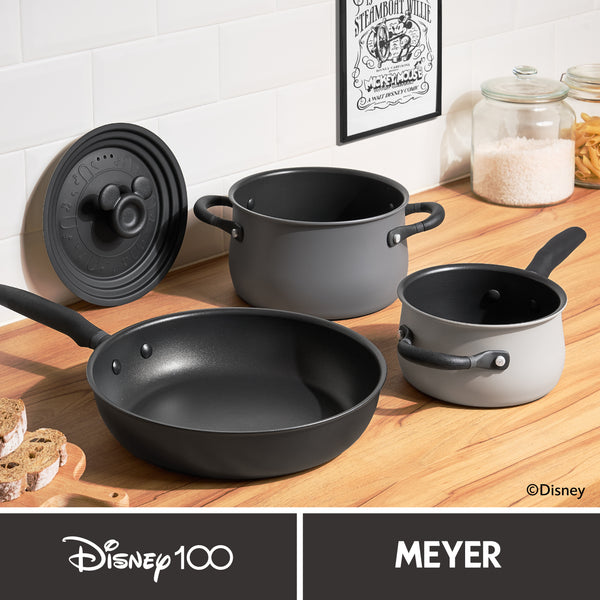 Prestige Disney 100 Anniversary Steamboat Willie Stackable Non-Stick Pan Set - 4 Pieces