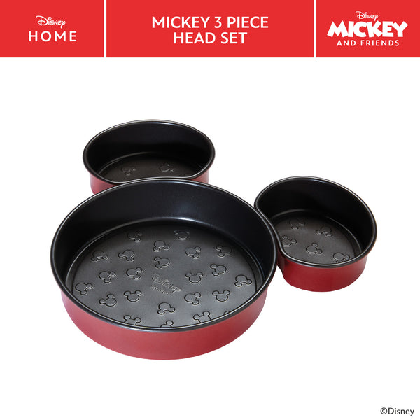 prestige Disney Bake with Mickey: Non-Stick Mickey Head Cake Tins - 3 Piece