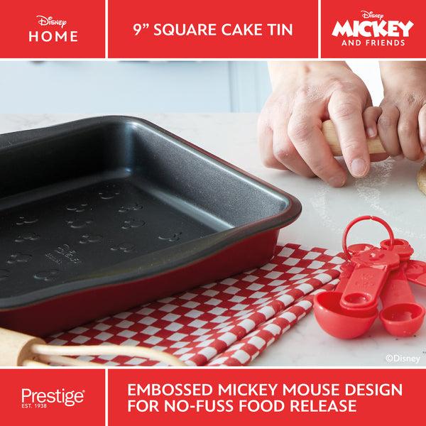 Prestige Disney Bake With Mickey: Non-Stick Square Cake Tin - 23cm X 23cm