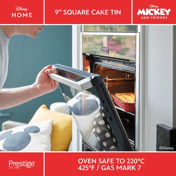 Prestige Disney Bake With Mickey: Non-Stick Square Cake Tin - 23cm X 23cm