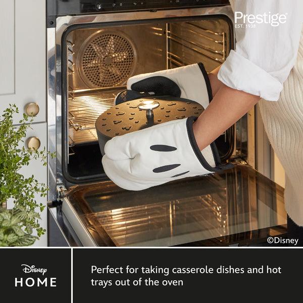 Prestige Disney Monochrome Mickey Mouse Accessories Set - White Oven Gloves Apron & Tea Towel