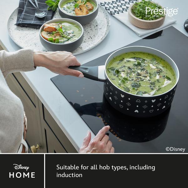 Prestige Disney Monochrome Mickey Mouse: Ceramic Non-Stick Deep Multi-Pan - 24cm