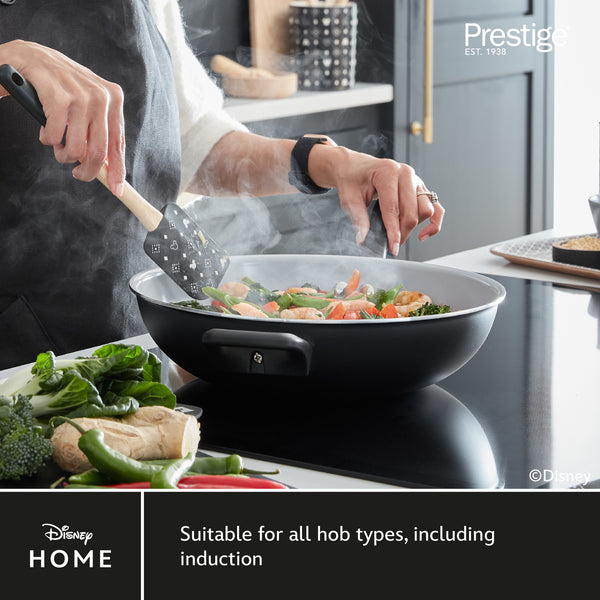 Prestige Disney Monochrome Mickey Mouse: Ceramic Non-Stick Frying Pan - Two Sizes