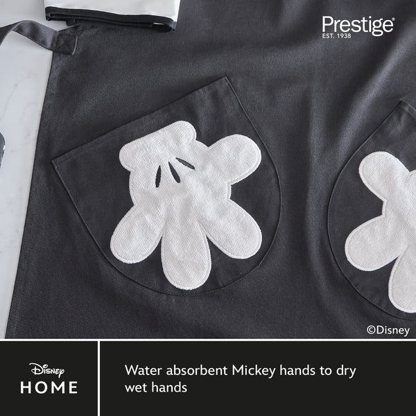 Prestige Disney Monochrome Mickey Mouse: Cotton Apron & Pockets