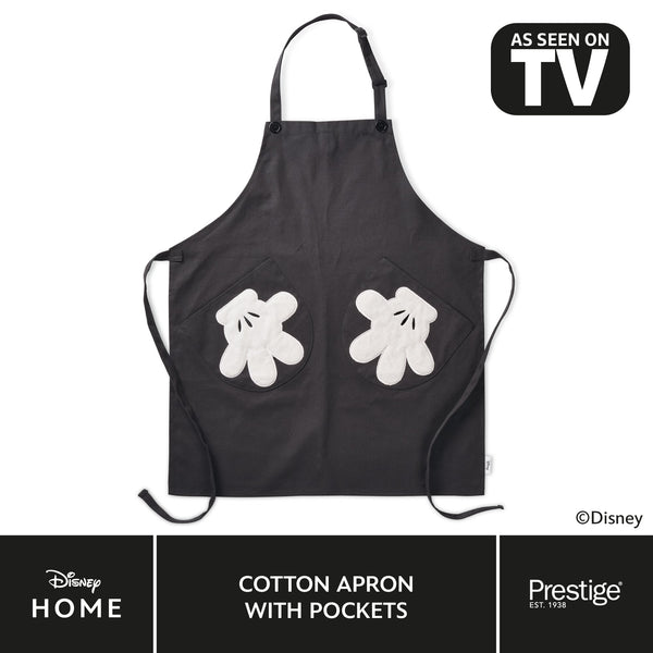 prestige Disney Monochrome Mickey Mouse: Cotton Apron & Pockets