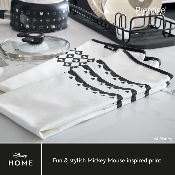 Prestige Disney Monochrome Mickey Mouse: Tea Towel Set - 2 Pieces