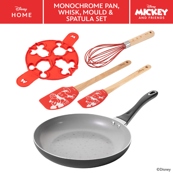 prestige Disney Non-Stick Large Pancake Pan Whisk Mould & Spatula Set
