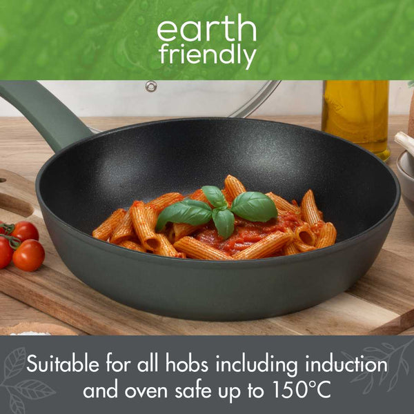 Prestige Earth Friendly: Non-Stick Induction Chefs Pan & Lid - 28cm