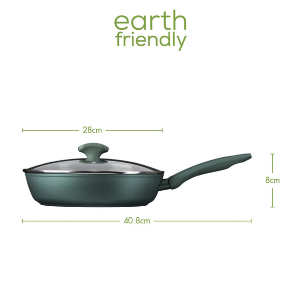 Prestige Earth Friendly: Non-Stick Induction Chefs Pan & Lid - 28cm