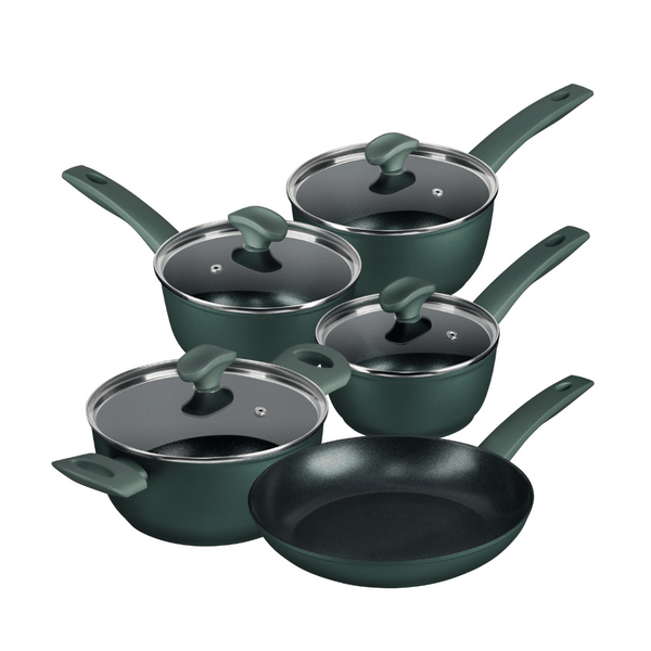 prestige Earth Friendly: Non-Stick Induction Frying pan Saucepan & Stockpot Set - 5 Pieces
