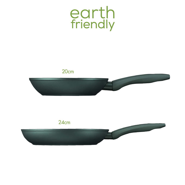Prestige Earth Friendly: Non-Stick Induction Frying Pan - Twin Pack