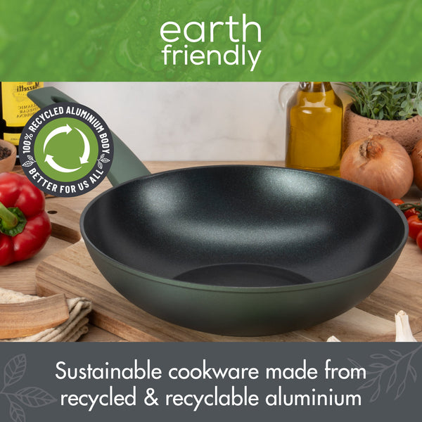 Prestige Earth Friendly: Non-Stick Induction Wok - 28cm