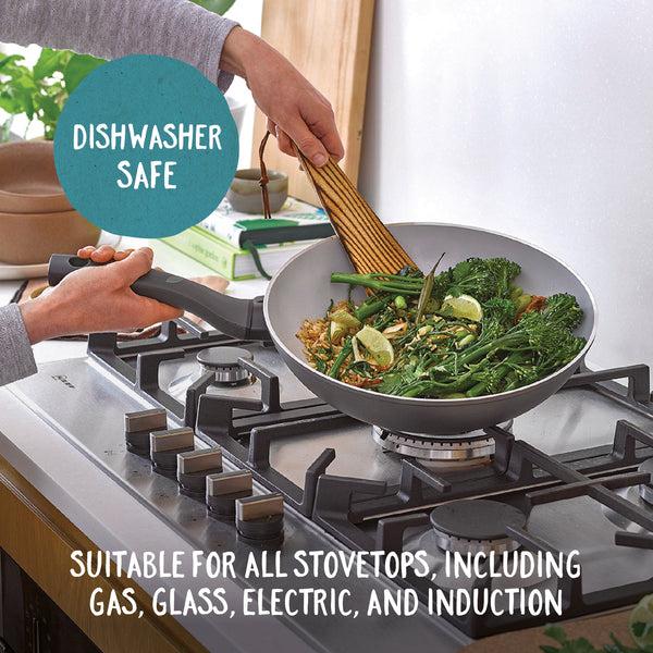 Prestige Earth Pan: Ceramic Non-Stick Frying Pan With Lid - 28cm
