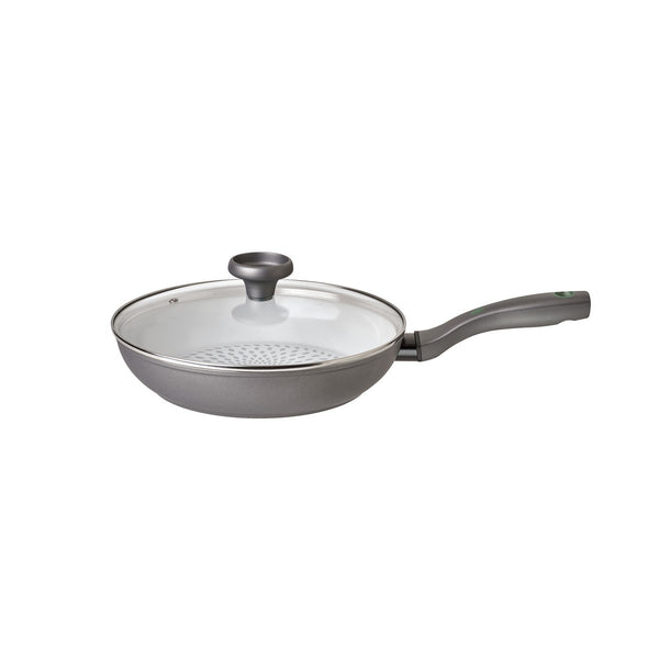 prestige Earth Pan: Ceramic Non-Stick Frying Pan with Lid - 28cm