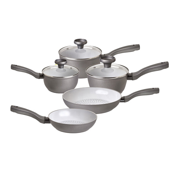 prestige Earth Pan: Ceramic Non-Stick Saucepan & Frying Pan Set - 5 Piece