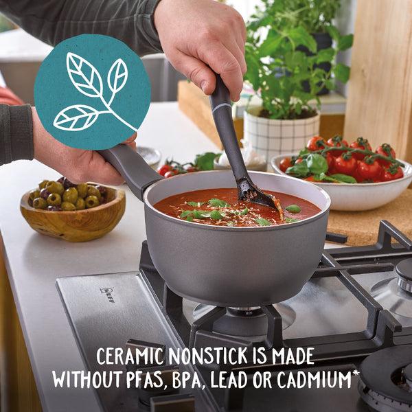 Prestige Earth Pan: Ceramic Non-Stick Saucepan Set - 3 Piece