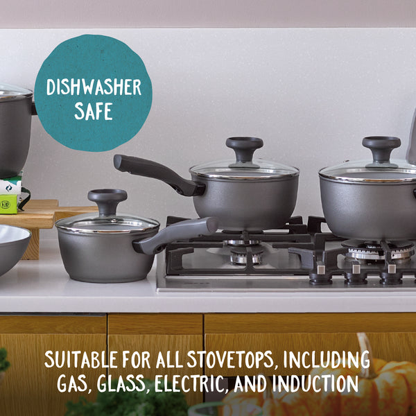 Prestige Earth Pan: Ceramic Non-Stick Saucepan Set - 3 Piece