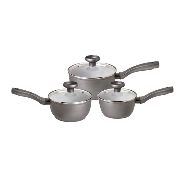 prestige Earth Pan: Ceramic Non-Stick Saucepan Set - 3 Piece