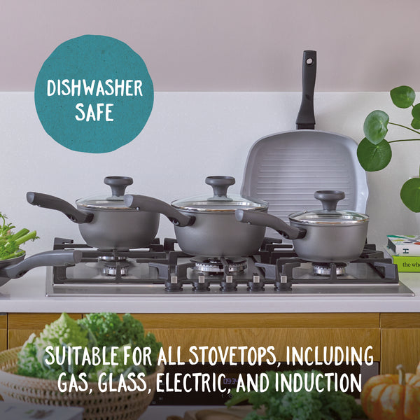 Prestige Earth Pan: Ceramic Non-Stick Stockpot With Lid - 7.7L/28cm