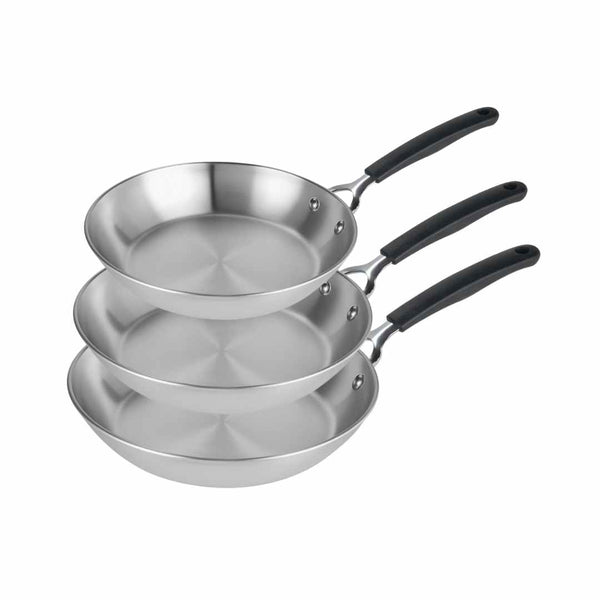 prestige Made to Last: Stainless Steel Frying Pan Complete Set - 21/25/29cm