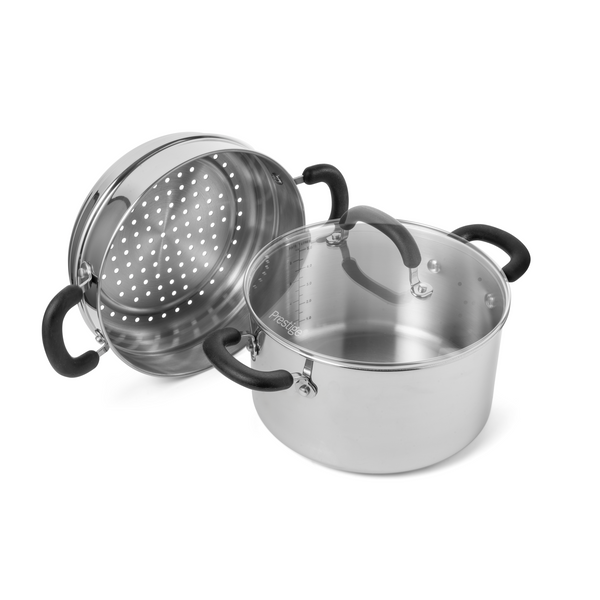 Prestige Made To Last: Stainless Steel Stockpot And Steamer - 5.86L/24cm