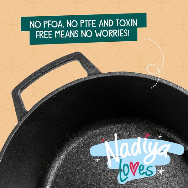 Prestige Nadiya Hussain: Cast Iron Casserole Dish & Lid - 4.5L