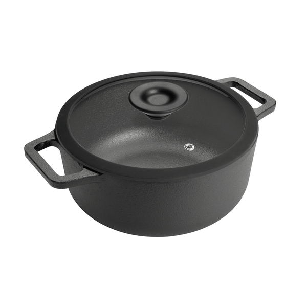 prestige Cast Iron: Casserole & Glass Lid - 5.7L/24cm