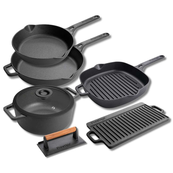 prestige Cast Iron: Complete Pan Set - 6 Pieces