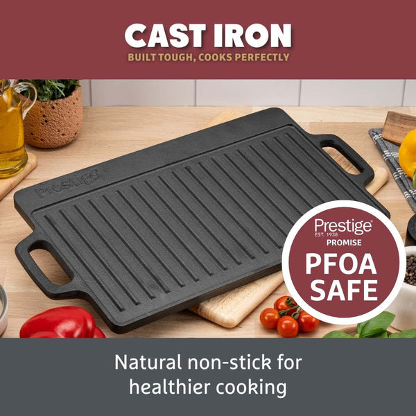 Prestige Cast Iron: Double Griddle Pan
