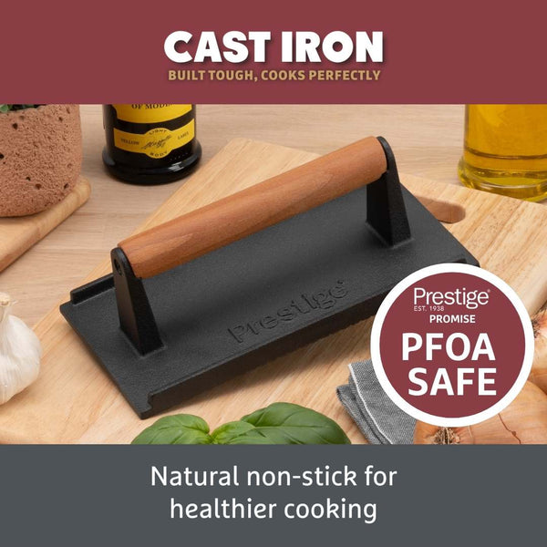 Prestige Cast Iron: Grill Burger Press