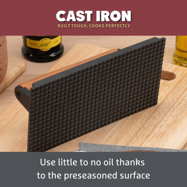 Prestige Cast Iron: Grill Burger Press