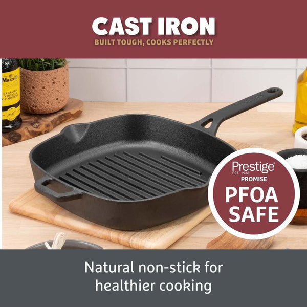 Prestige Cast Iron: Grill Pan - 25cm