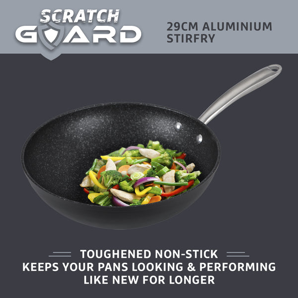 Prestige Scratch Guard: Non-Stick Stir Fry Wok - 29cm