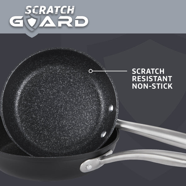 Prestige Scratch Guard: Non-Stick Pan Set + Free Milk Pan - 4 Piece
