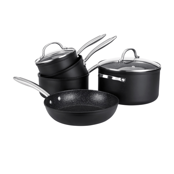 prestige Scratch Guard: Non-Stick Saucepan & Lid Frying Pan & Stockpot Set - 5 Pieces