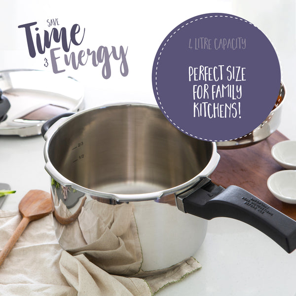 Prestige Smart Plus Induction Pressure Cooker In Stainless Steel - 4 & 6 Litre