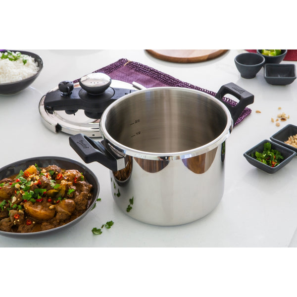 Prestige Twist ‘n’ Lock Induction Pressure Cooker In Stainless Steel - 6 Litre