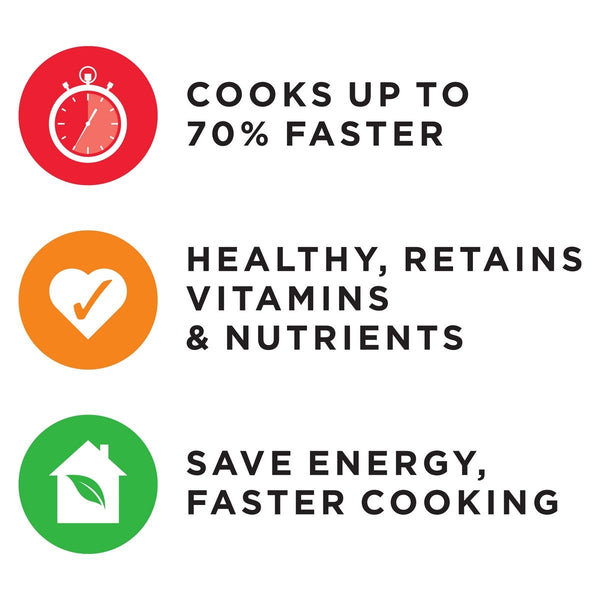 Prestige Twist ‘n’ Lock Induction Pressure Cooker In Stainless Steel - 6 Litre