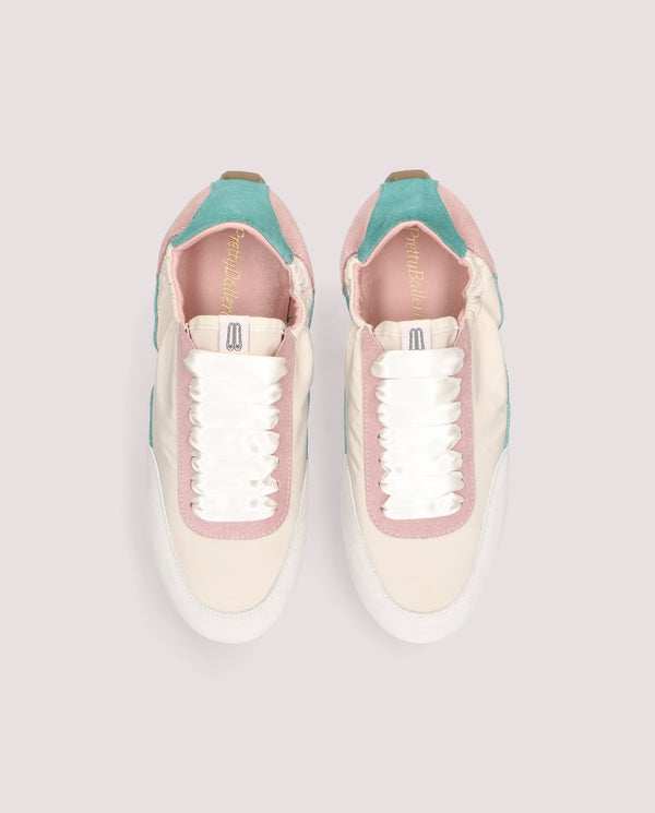 Pretty Ballerinas Blue Multicolored Woven Sports Shoes