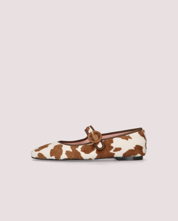 Pretty Ballerinas Camille Animal Print Pony Ballet Flats