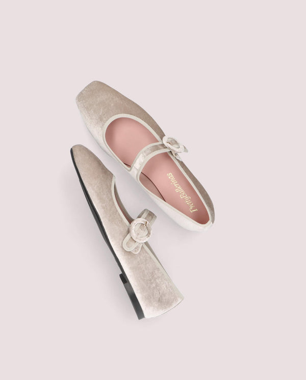 Pretty Ballerinas Camille Beige Knitted Ballet Flats