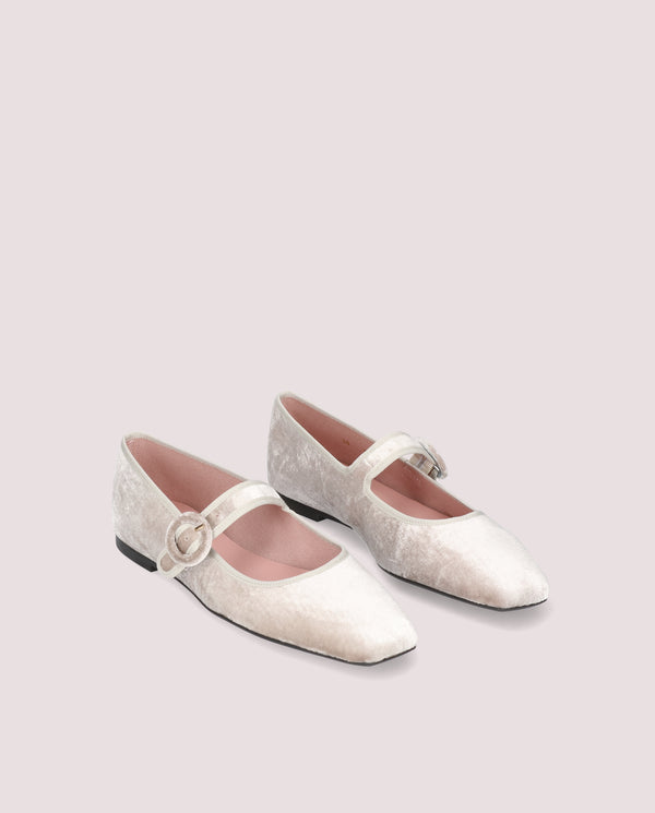 pretty ballerinas Camille Beige Knitted Ballet Flats