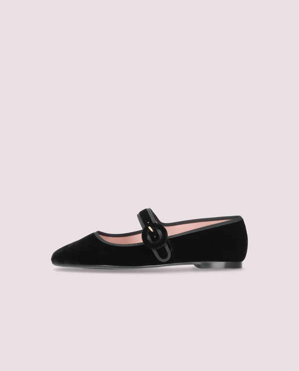 Pretty Ballerinas Camille Black Knitted Ballet Flats