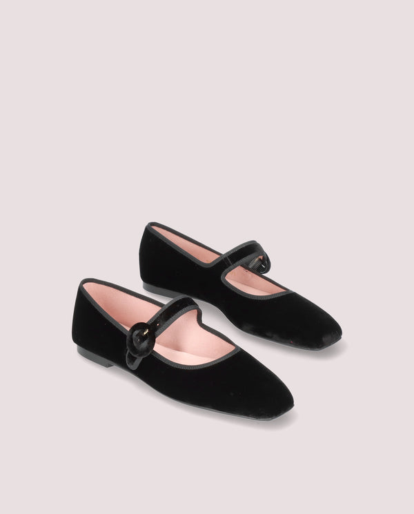 pretty ballerinas Camille Black Knitted Ballet Flats