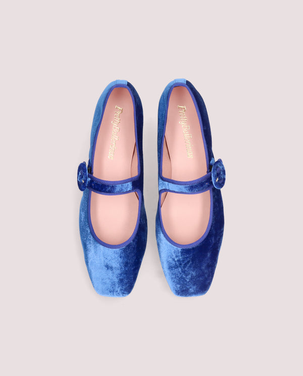Pretty Ballerinas Camille Blue Knitted Ballet Flats